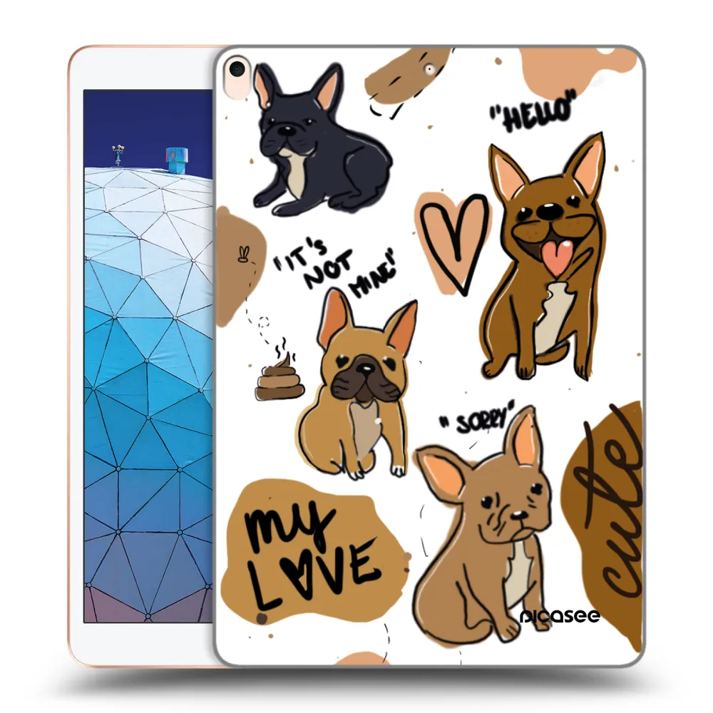 Picasee transparente Silikonhülle für Apple iPad Air 10.5" 2019 (3.gen) - Frenchies