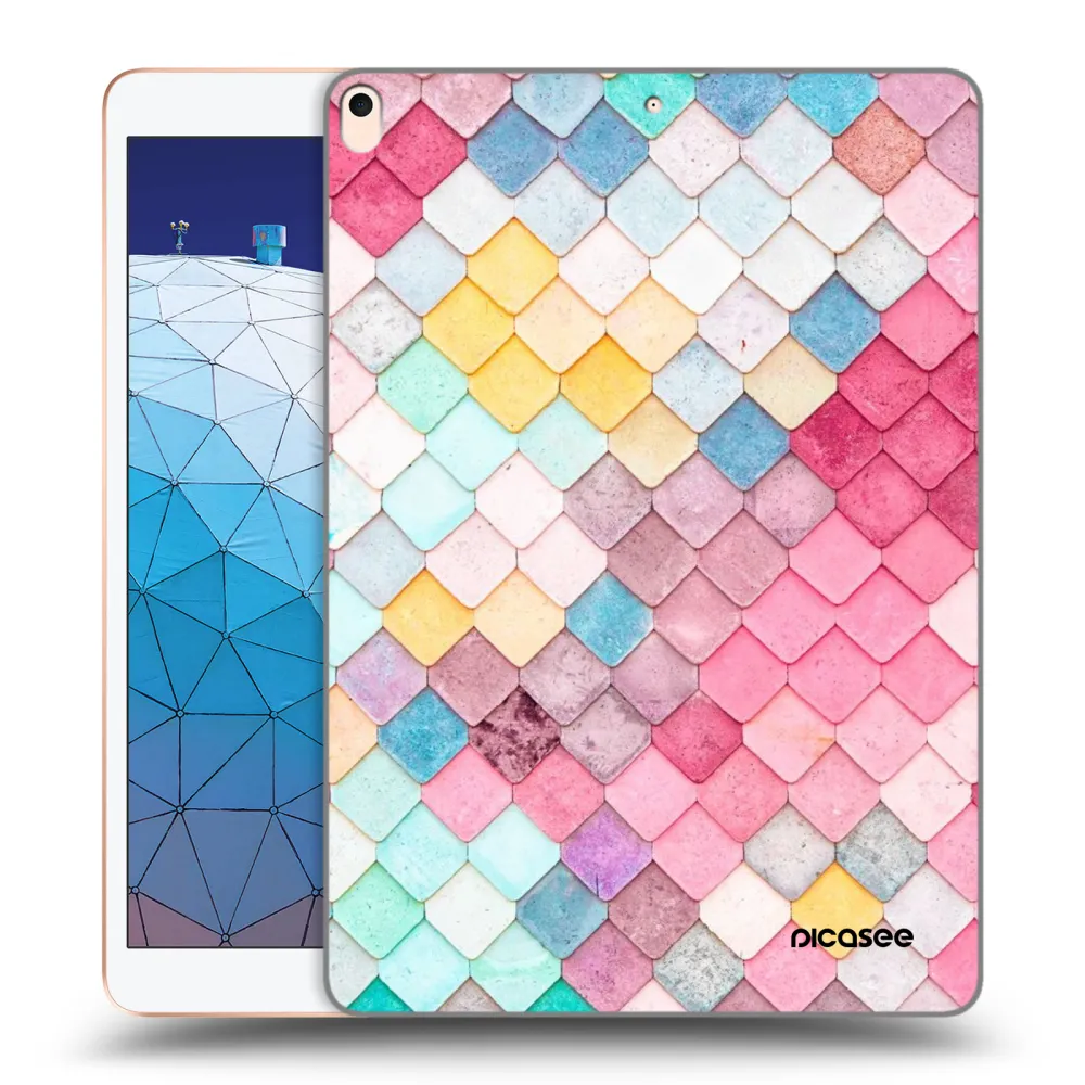 Picasee transparente Silikonhülle für Apple iPad Air 10.5" 2019 (3.gen) - Farbiges Dach