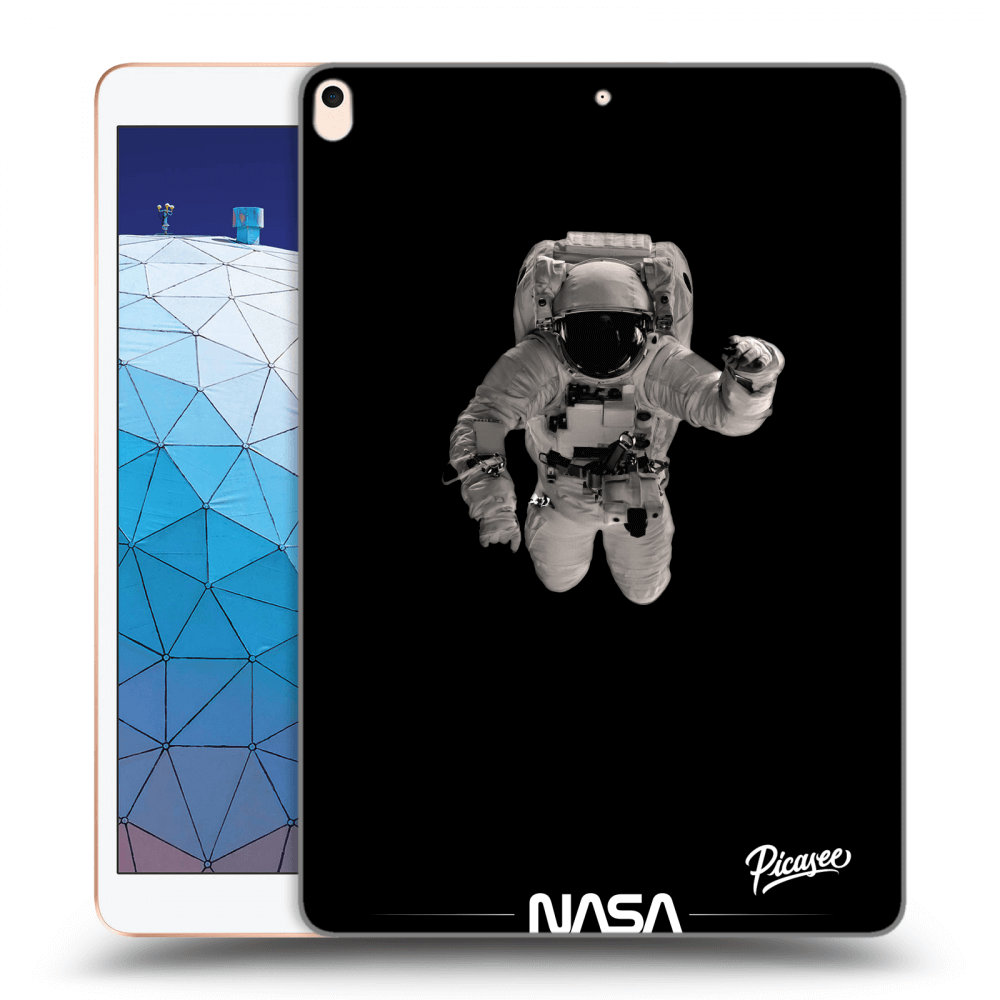 Picasee Schwarze Silikonhülle für Apple iPad Air 10.5" 2019 (3.gen) - Astronaut Minimal