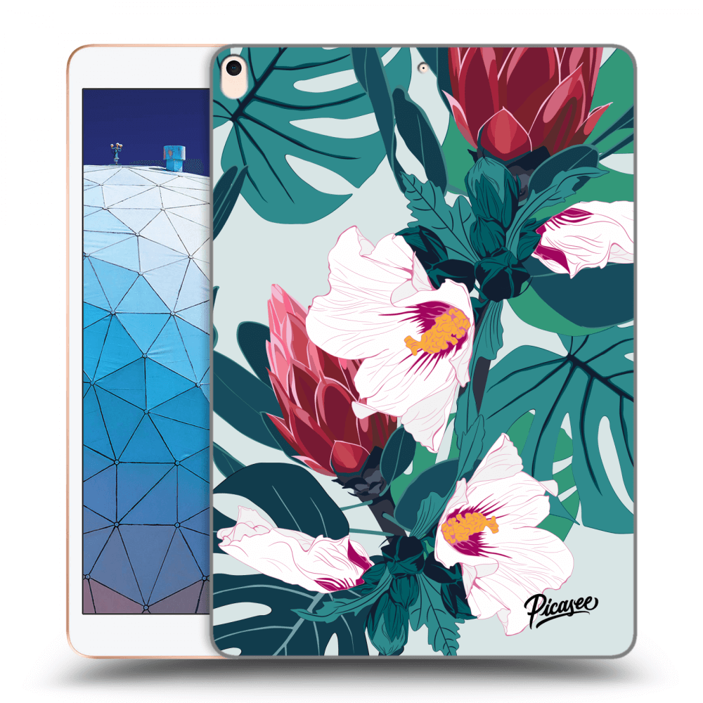 Picasee Schwarze Silikonhülle für Apple iPad Air 10.5" 2019 (3.gen) - Rhododendron