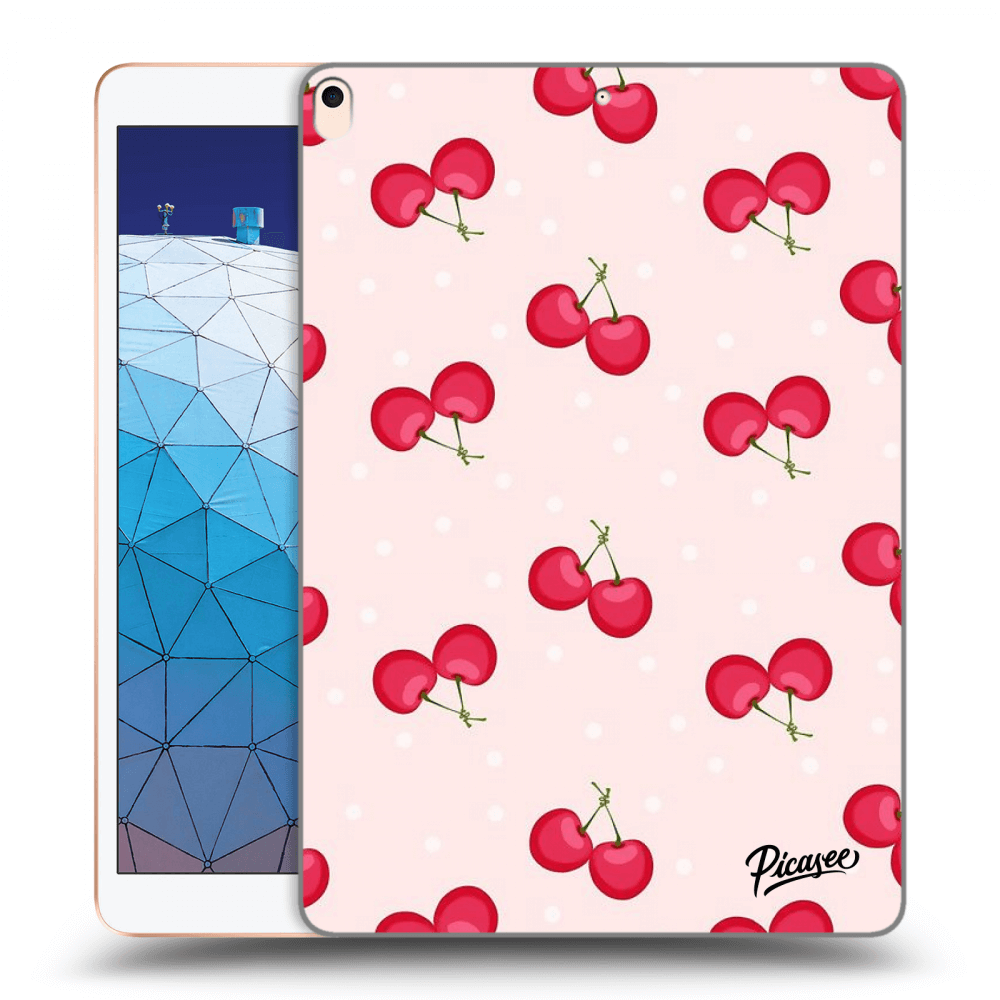 Picasee Schwarze Silikonhülle für Apple iPad Air 10.5" 2019 (3.gen) - Cherries