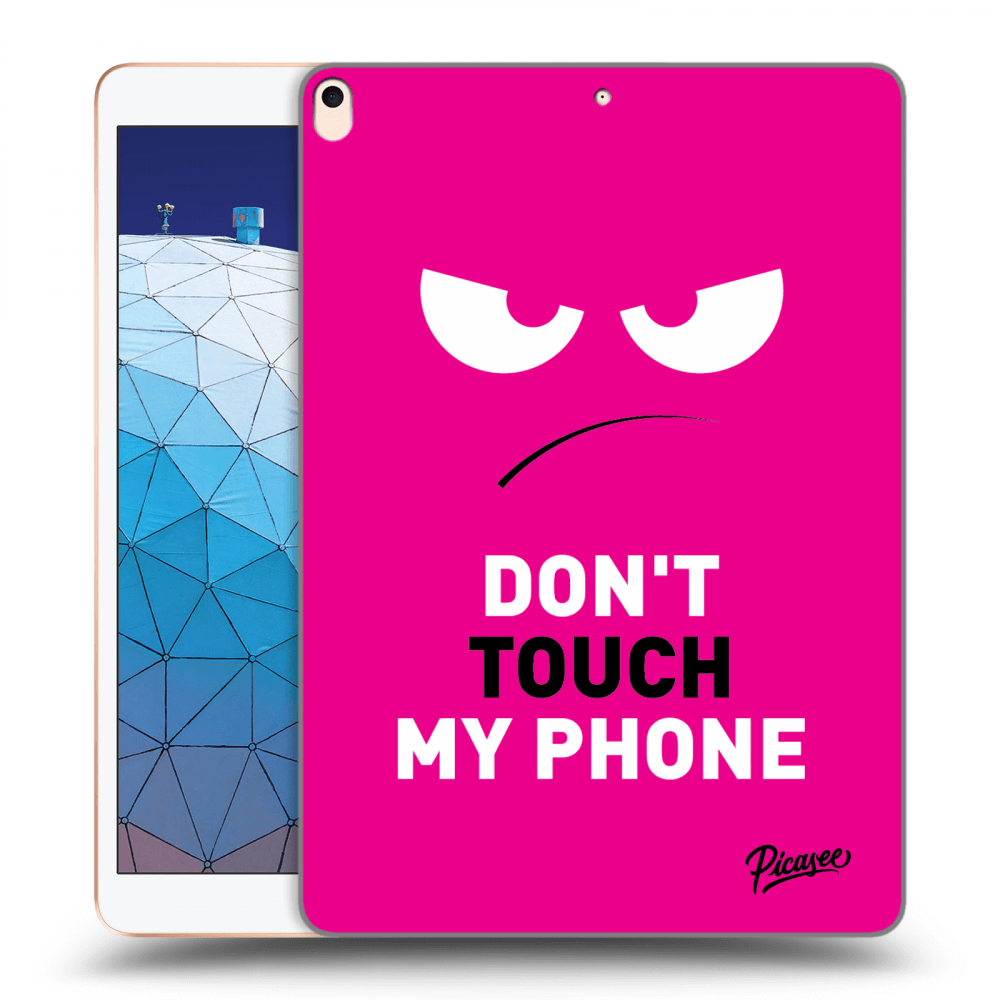 Picasee Schwarze Silikonhülle für Apple iPad Air 10.5" 2019 (3.gen) - Angry Eyes - Pink