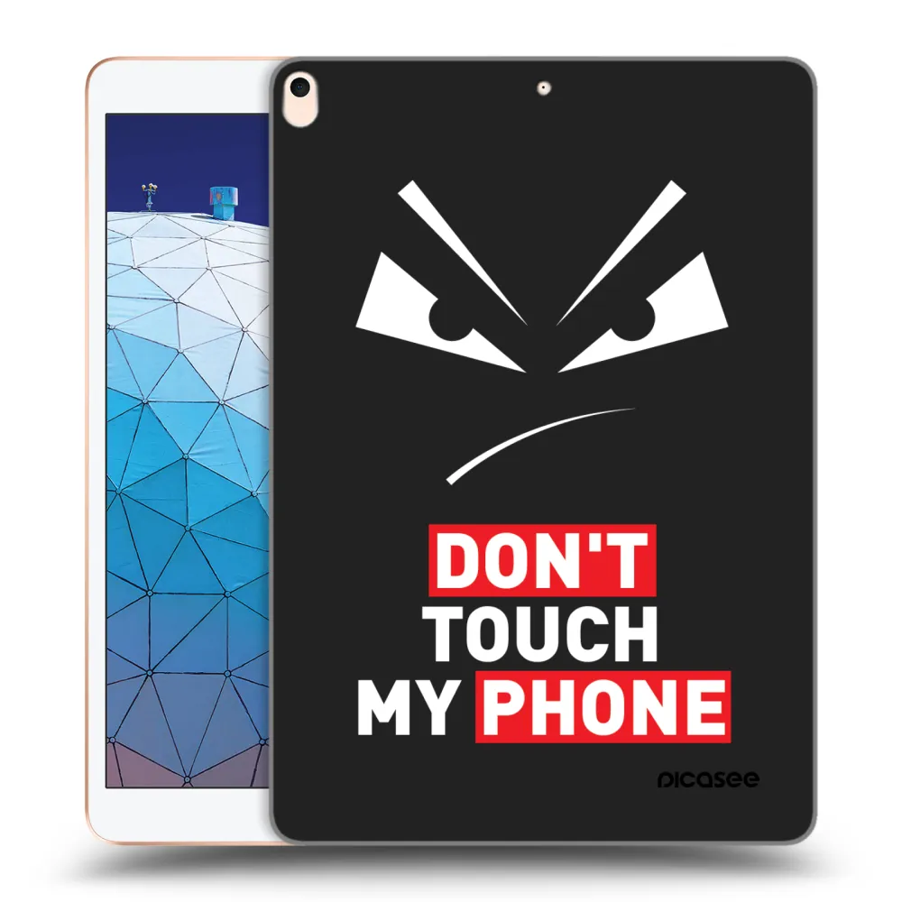Picasee Schwarze Silikonhülle für Apple iPad Air 10.5" 2019 (3.gen) - Evil Eye - Transparent