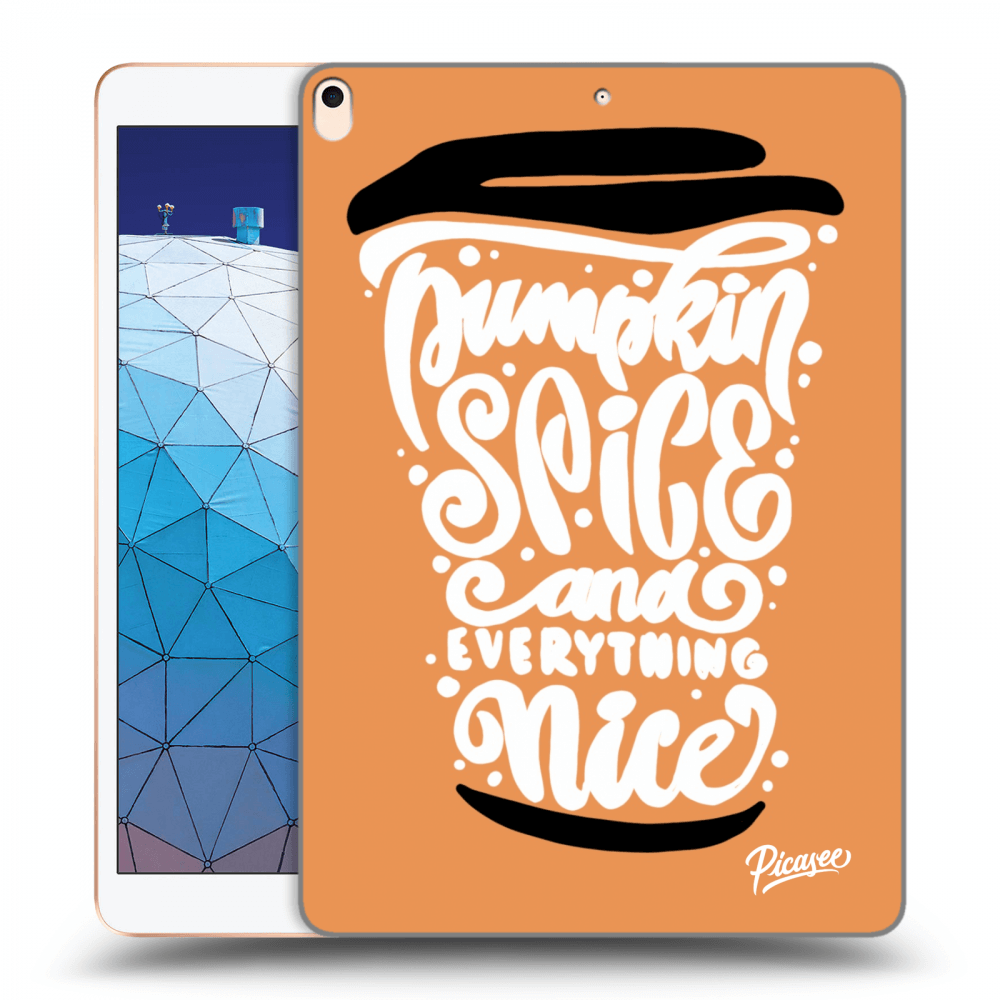 Picasee Schwarze Silikonhülle für Apple iPad Air 10.5" 2019 (3.gen) - Pumpkin coffee