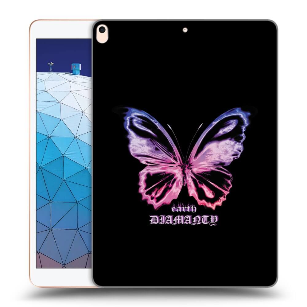 Picasee Schwarze Silikonhülle für Apple iPad Air 10.5" 2019 (3.gen) - Diamanty Purple