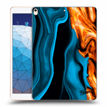 Picasee Schwarze Silikonhülle für Apple iPad Air 10.5" 2019 (3.gen) - Gold blue