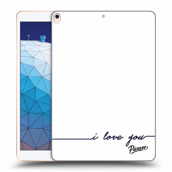Picasee Schwarze Silikonhülle für Apple iPad Air 10.5" 2019 (3.gen) - I love you
