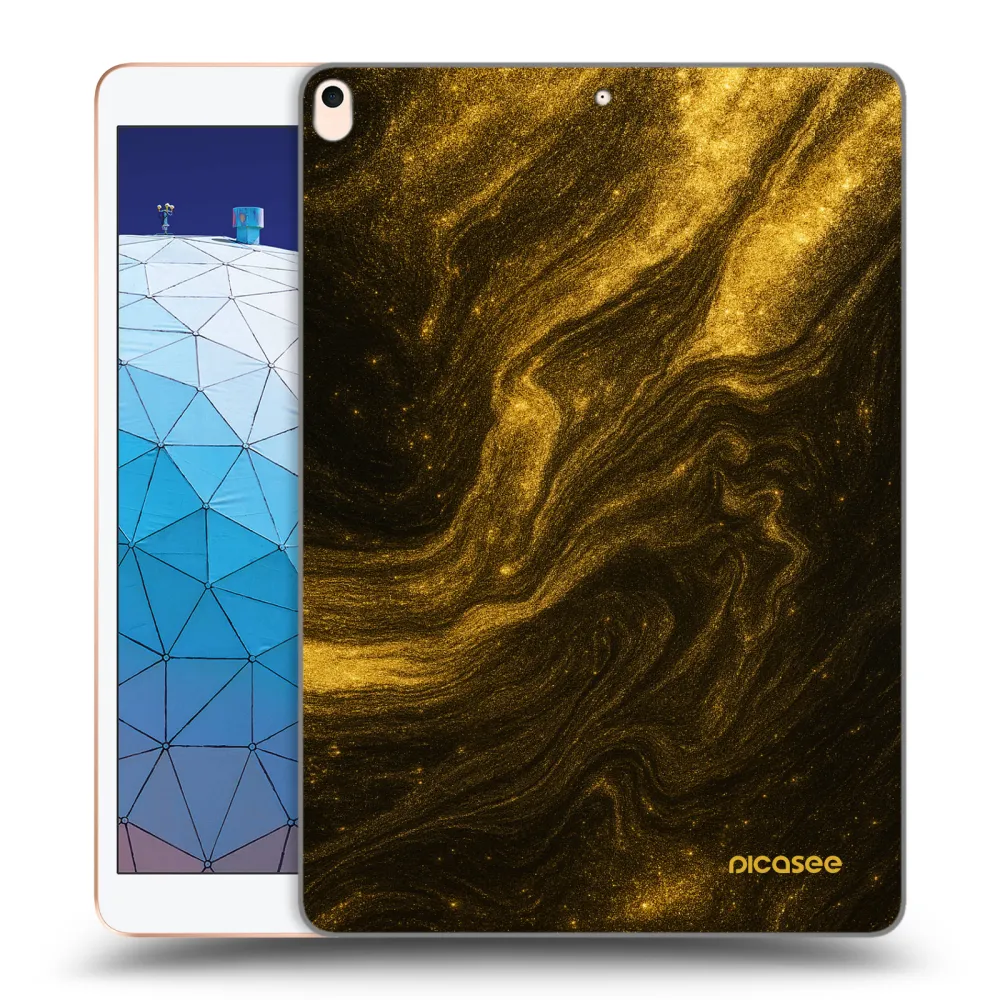 Picasee transparente Silikonhülle für Apple iPad Air 10.5" 2019 (3.gen) - Black