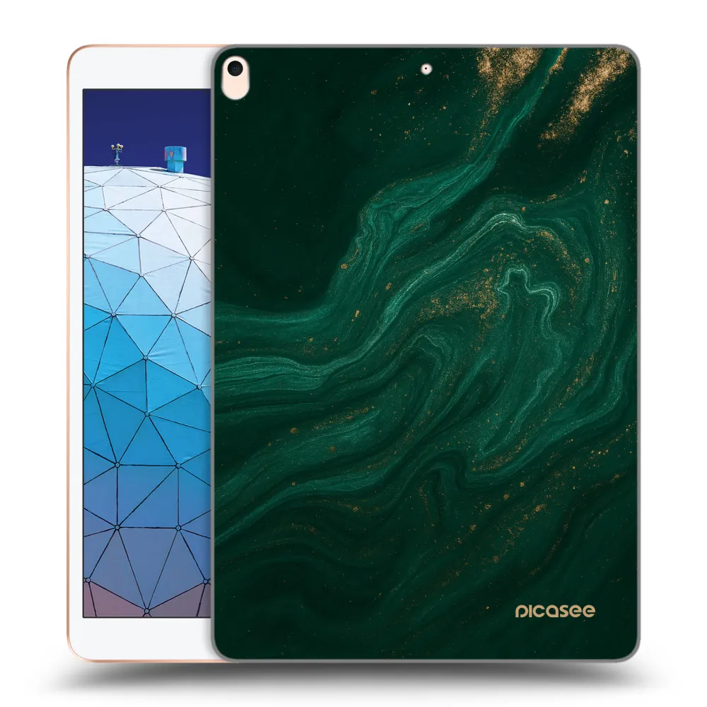 Picasee transparente Silikonhülle für Apple iPad Air 10.5" 2019 (3.gen) - Green