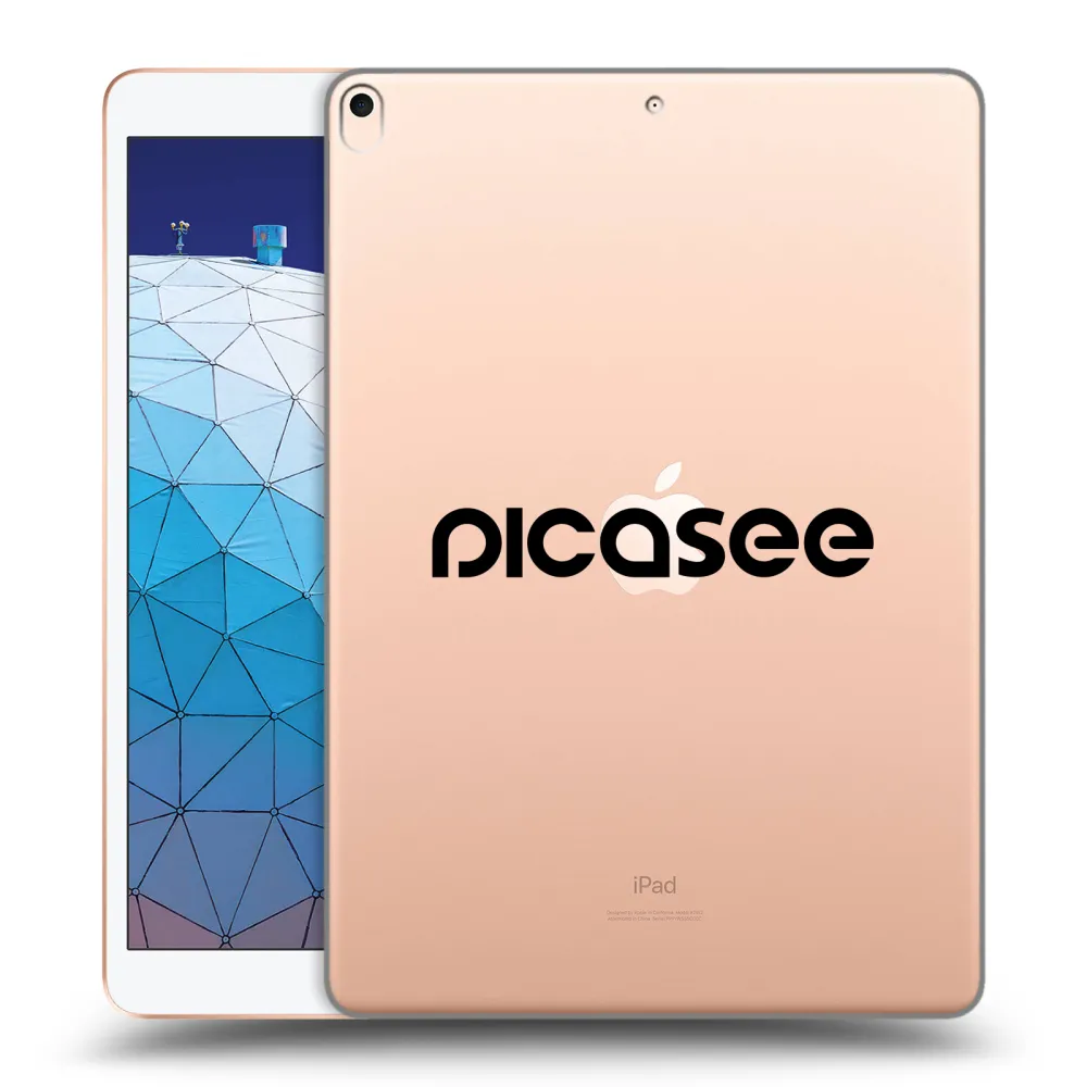 Picasee transparente Silikonhülle für Apple iPad Air 10.5" 2019 (3.gen) - Picasee - new logo - black