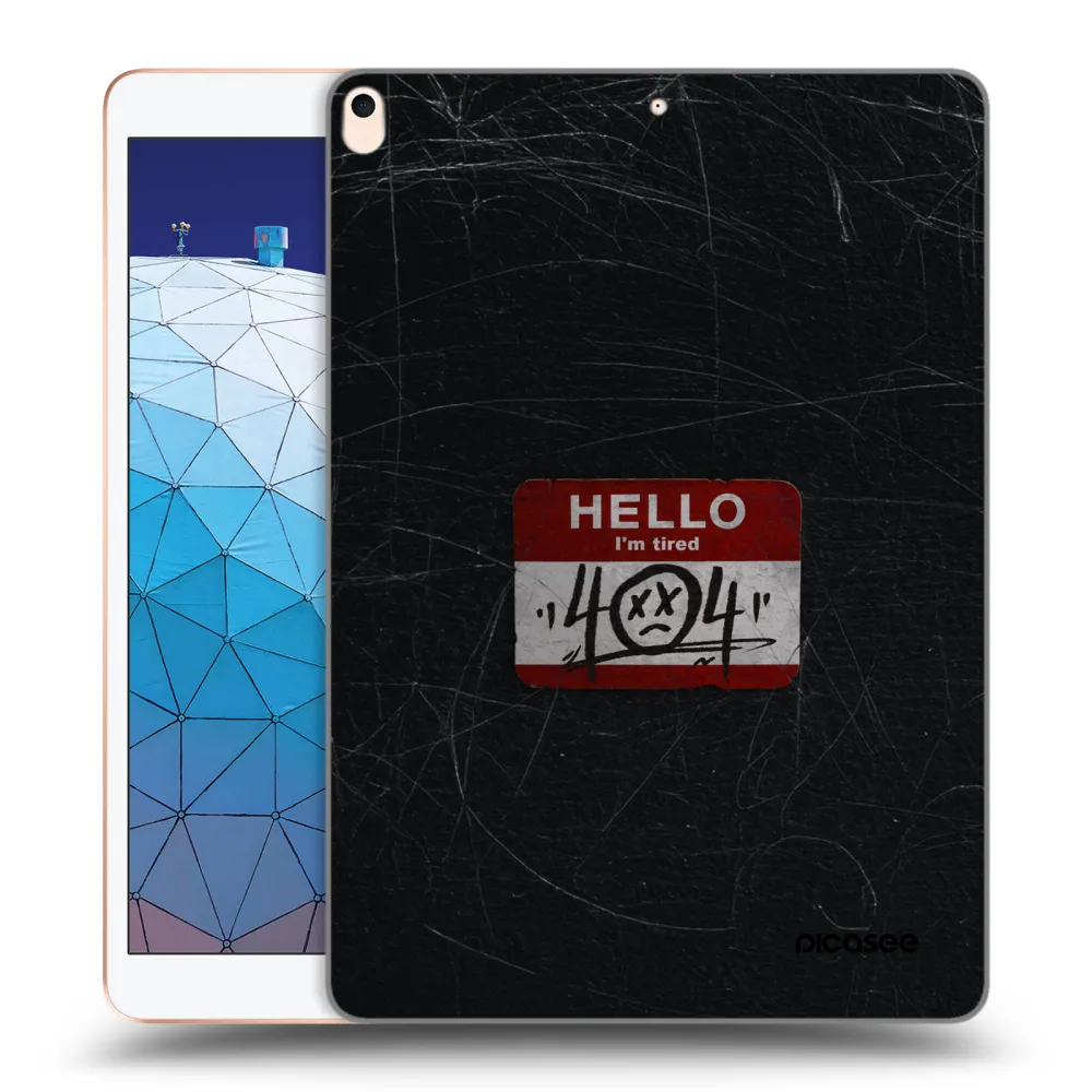 Picasee transparente Silikonhülle für Apple iPad Air 10.5" 2019 (3.gen) - HELLO 404