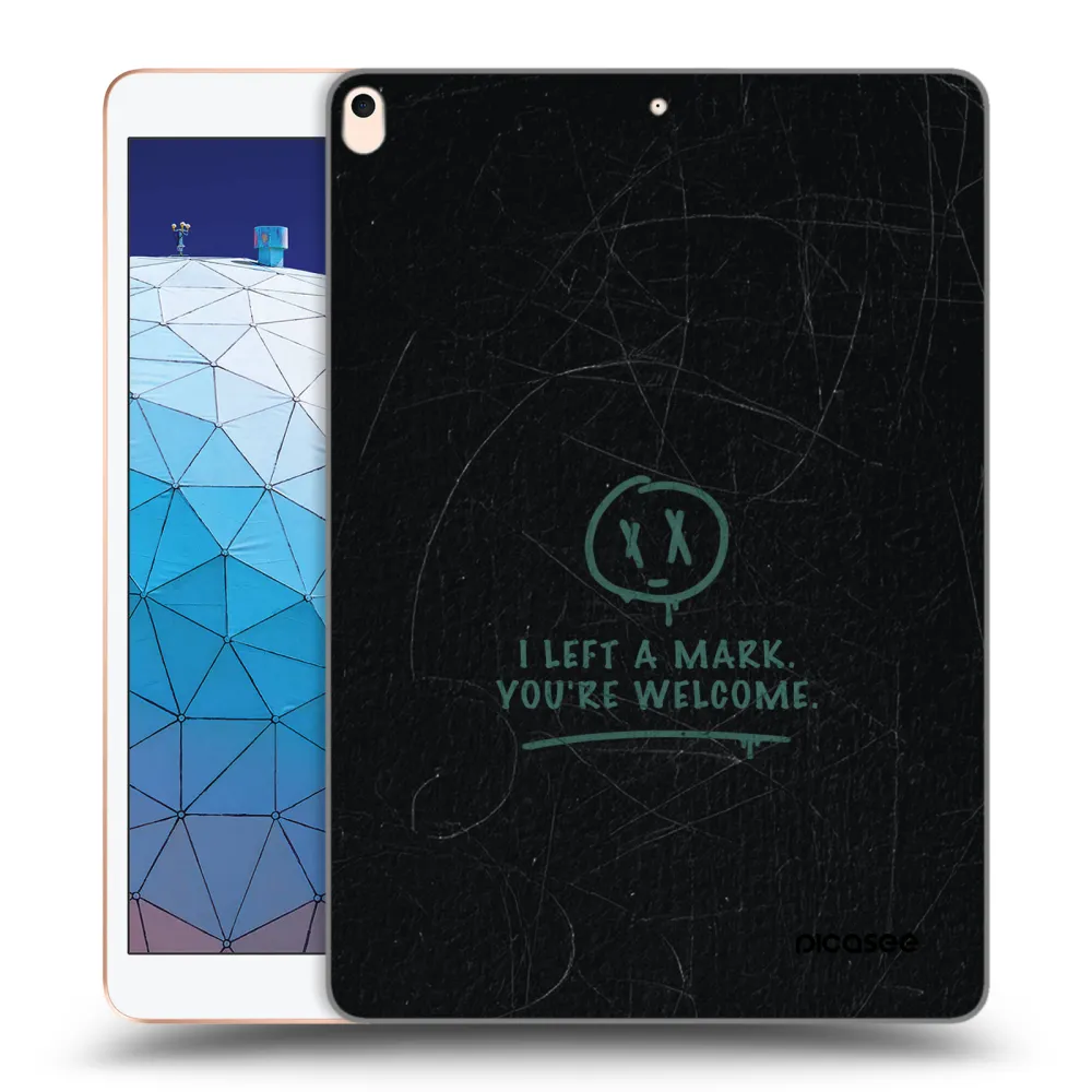 Picasee transparente Silikonhülle für Apple iPad Air 10.5" 2019 (3.gen) - LEFT A MARK