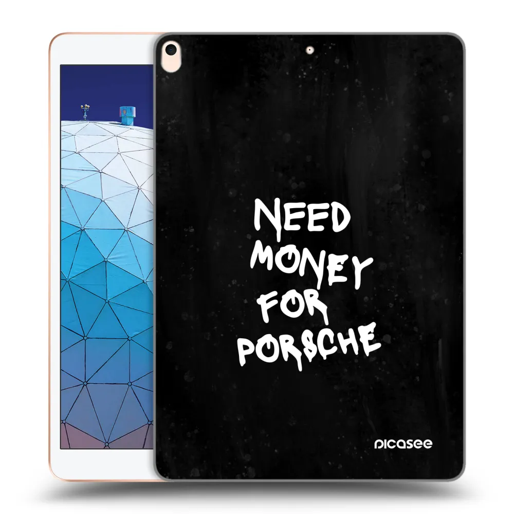 Picasee transparente Silikonhülle für Apple iPad Air 10.5" 2019 (3.gen) - Black Dollar