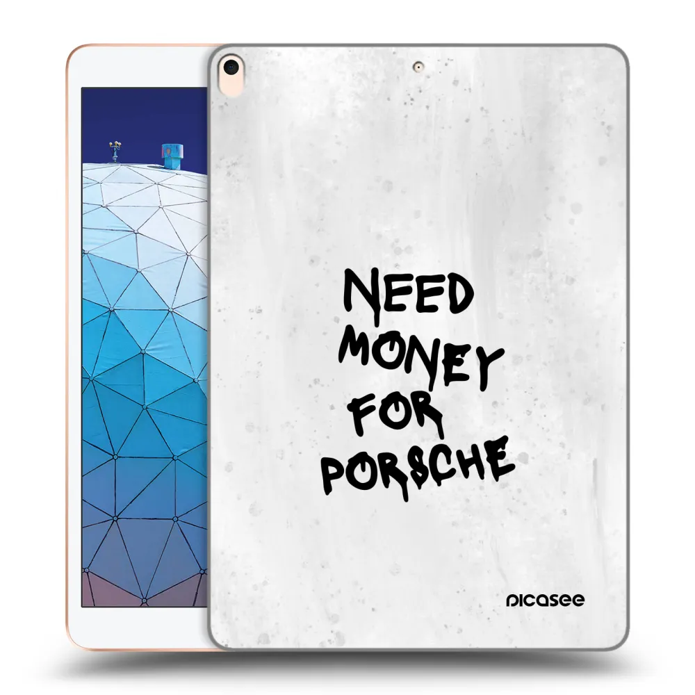 Picasee transparente Silikonhülle für Apple iPad Air 10.5" 2019 (3.gen) - White Dollar