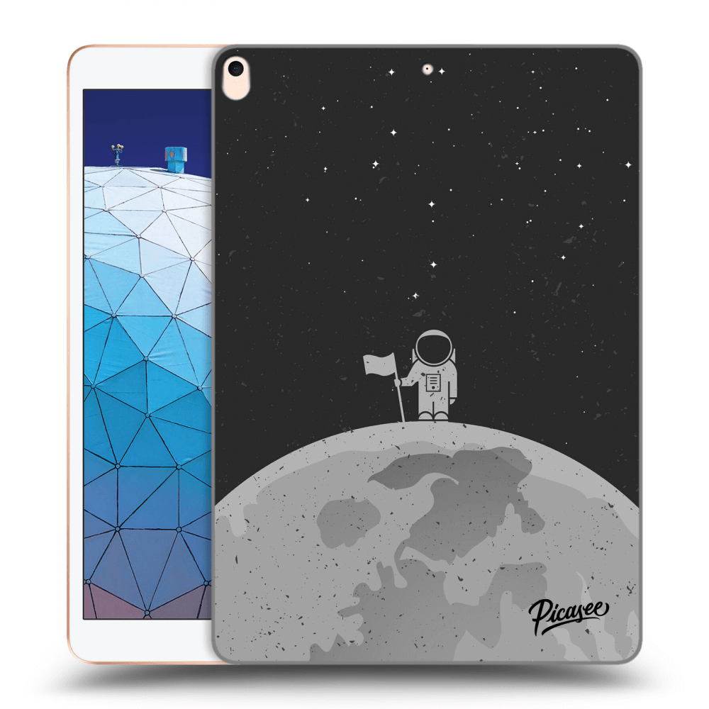 Picasee Schwarze Silikonhülle für Apple iPad Air 10.5" 2019 (3.gen) - Astronaut