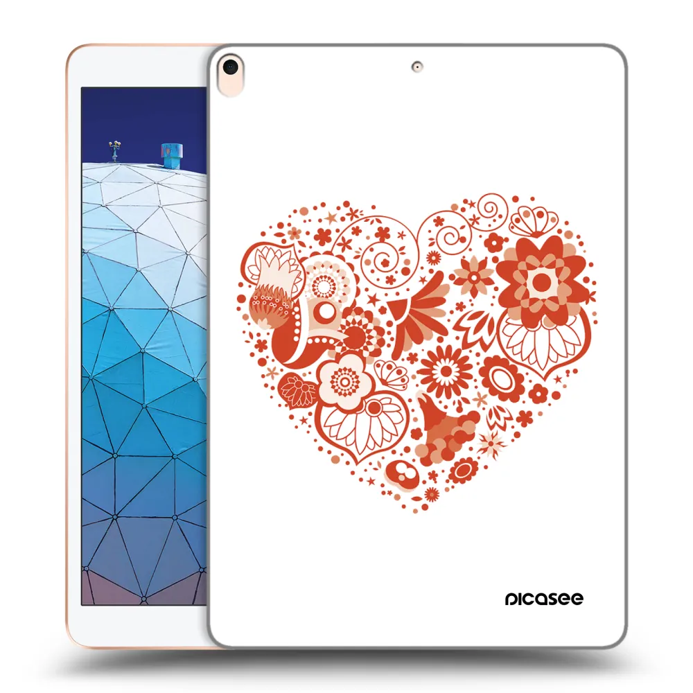 Picasee transparente Silikonhülle für Apple iPad Air 10.5" 2019 (3.gen) - Großes Herz