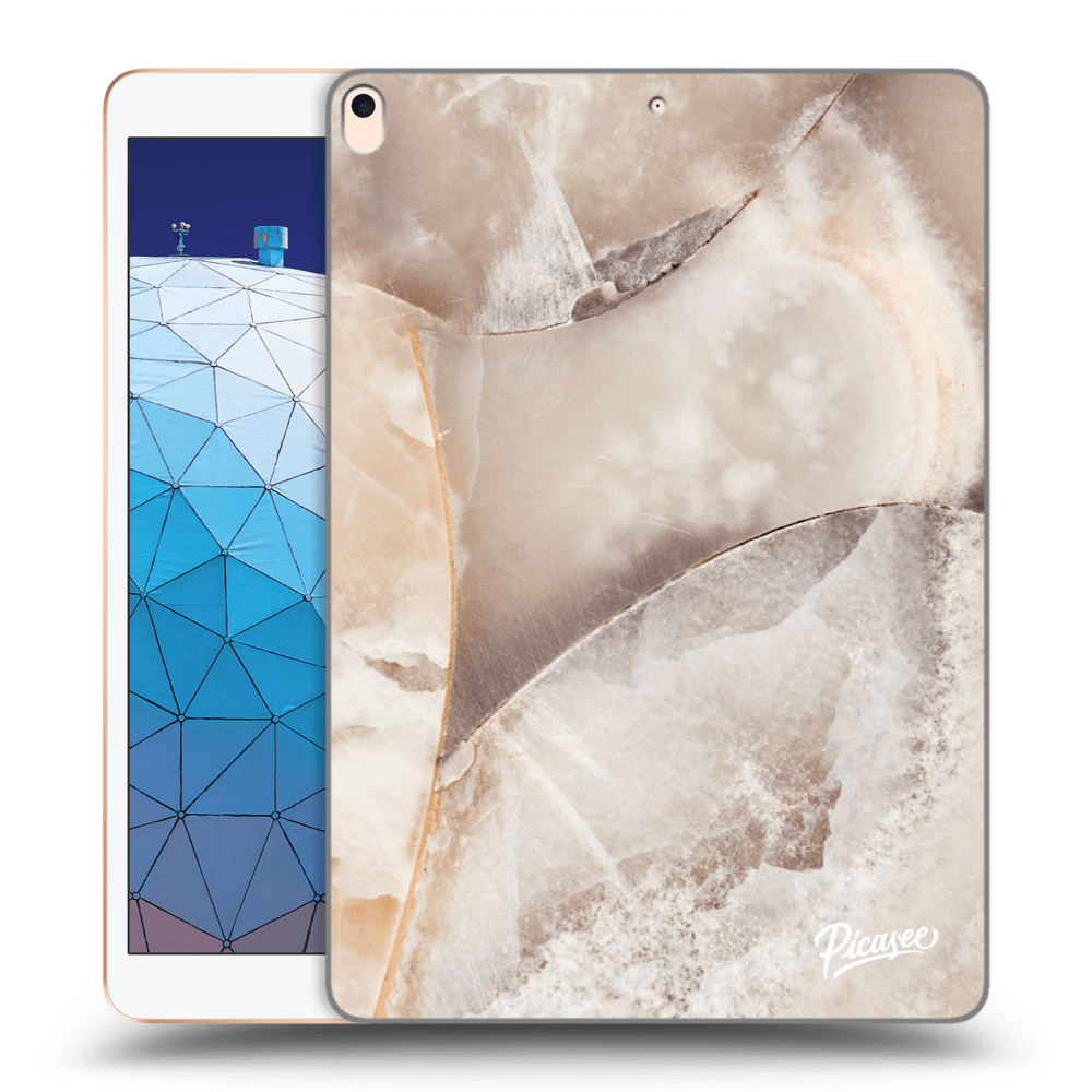 Picasee Schwarze Silikonhülle für Apple iPad Air 10.5" 2019 (3.gen) - Cream marble