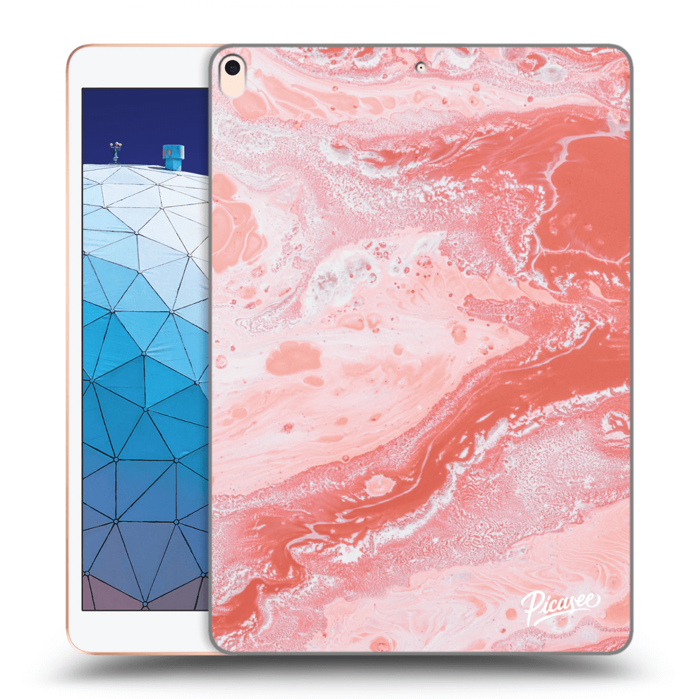 Picasee Schwarze Silikonhülle für Apple iPad Air 10.5" 2019 (3.gen) - Red liquid