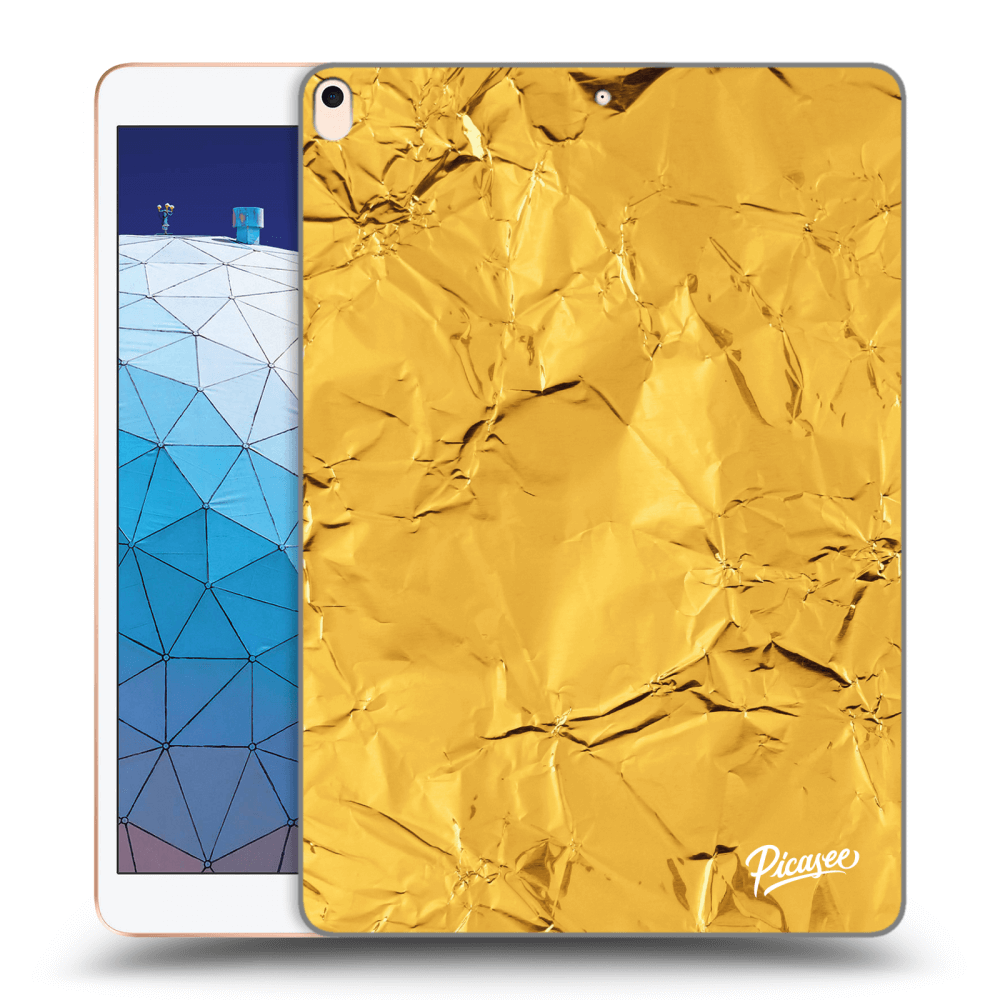 Picasee transparente Silikonhülle für Apple iPad Air 10.5" 2019 (3.gen) - Gold