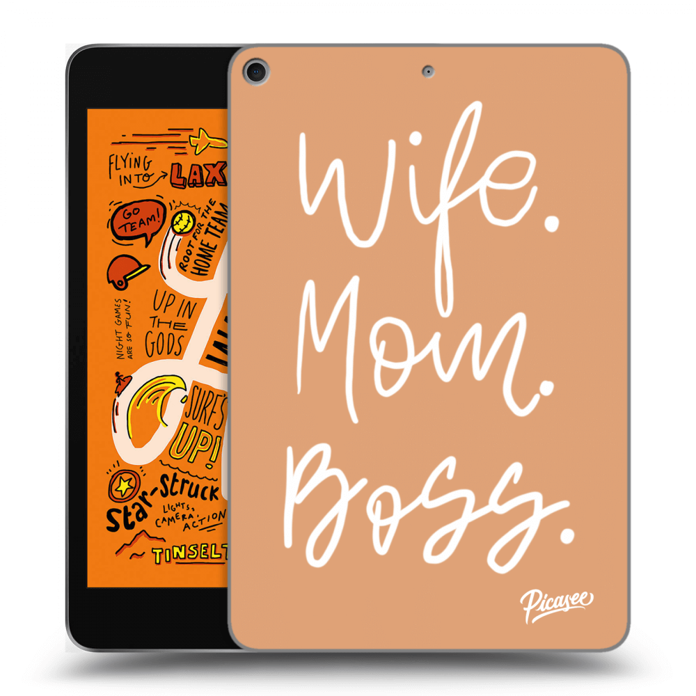 Picasee transparente Silikonhülle für Apple iPad mini 2019 (5. gen) - Boss Mama