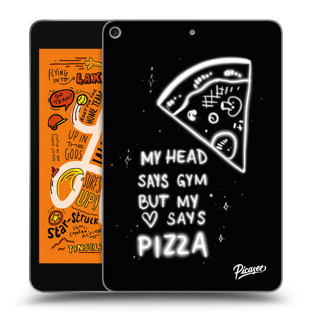 Picasee Schwarze Silikonhülle für Apple iPad mini 2019 (5. gen) - Pizza
