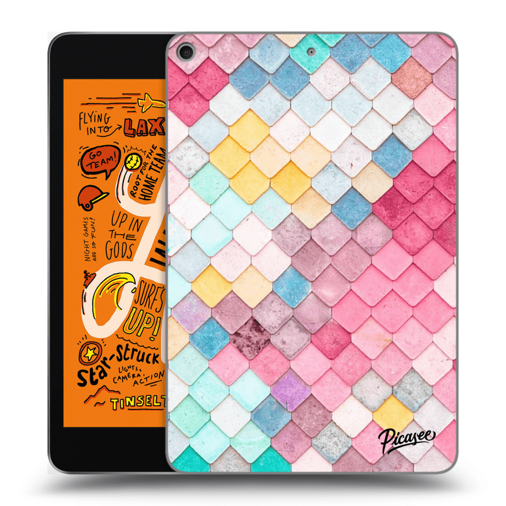 Picasee Schwarze Silikonhülle für Apple iPad mini 2019 (5. gen) - Colorful roof