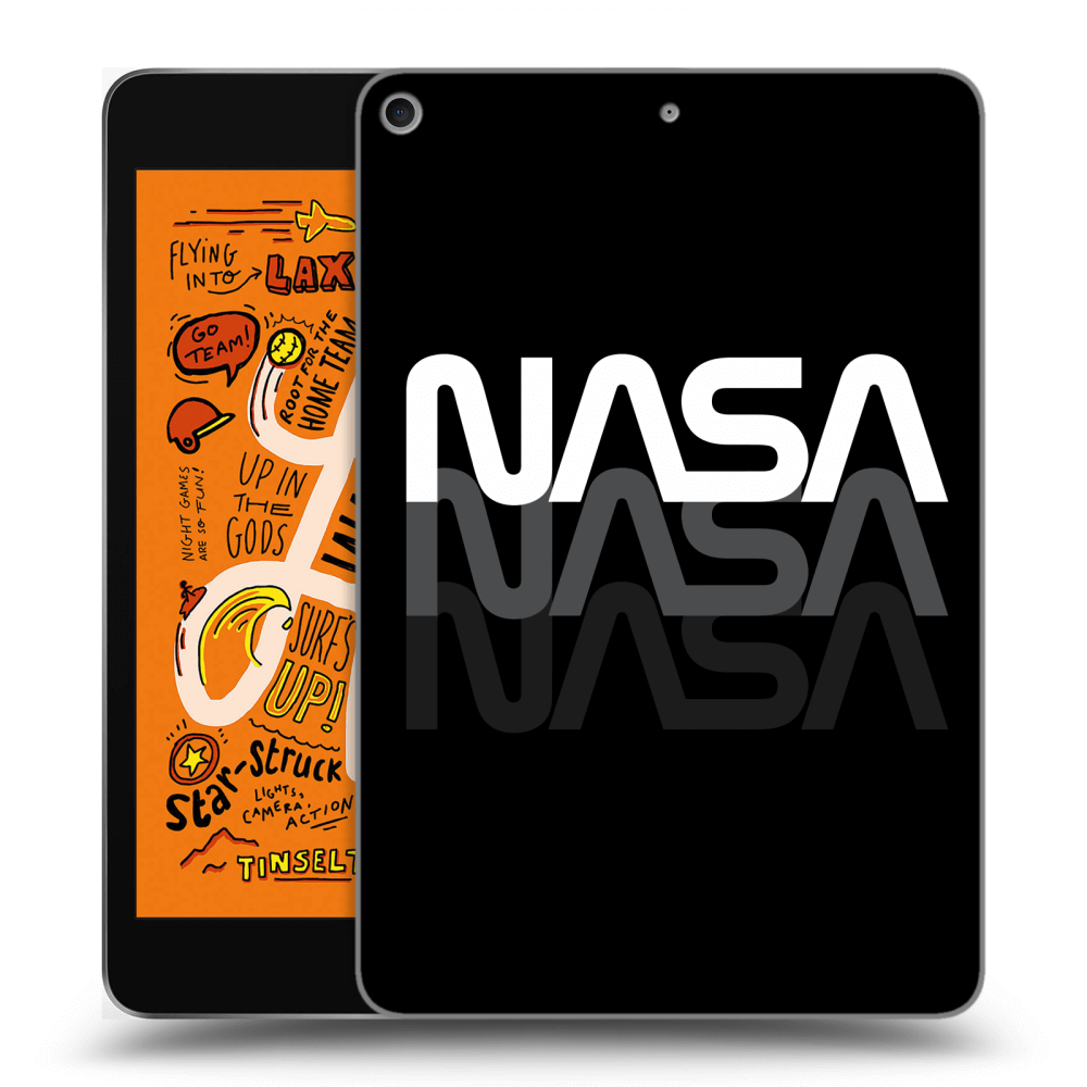 Picasee Schwarze Silikonhülle für Apple iPad mini 2019 (5. gen) - NASA Triple