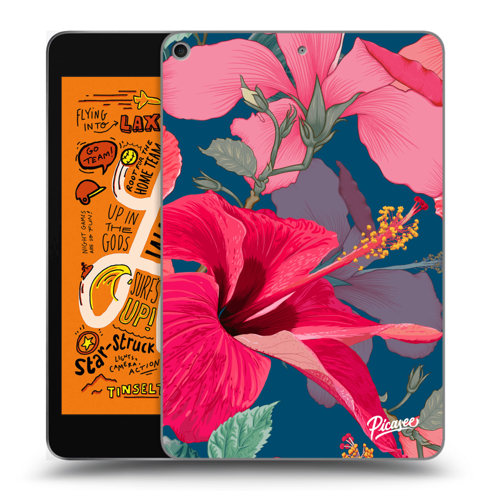 Picasee transparente Silikonhülle für Apple iPad mini 2019 (5. gen) - Hibiscus