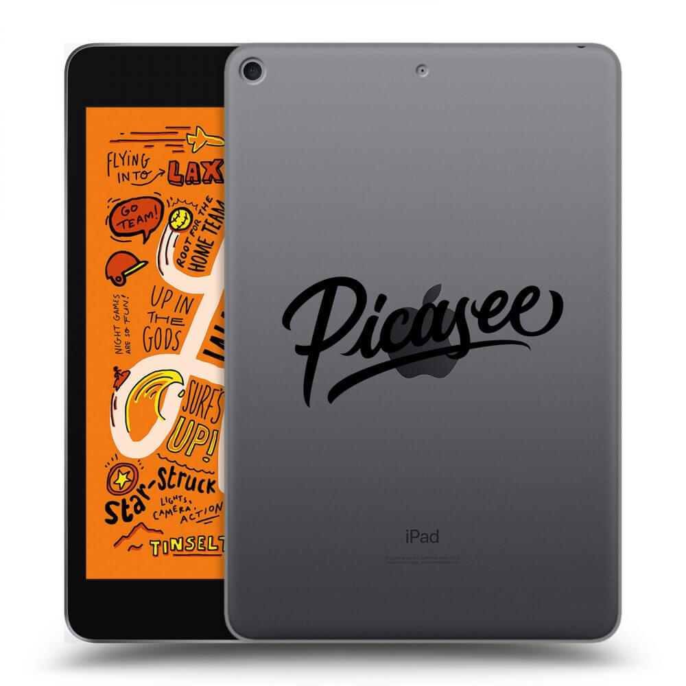 Picasee transparente Silikonhülle für Apple iPad mini 2019 (5. gen) - Picasee - old logo - black