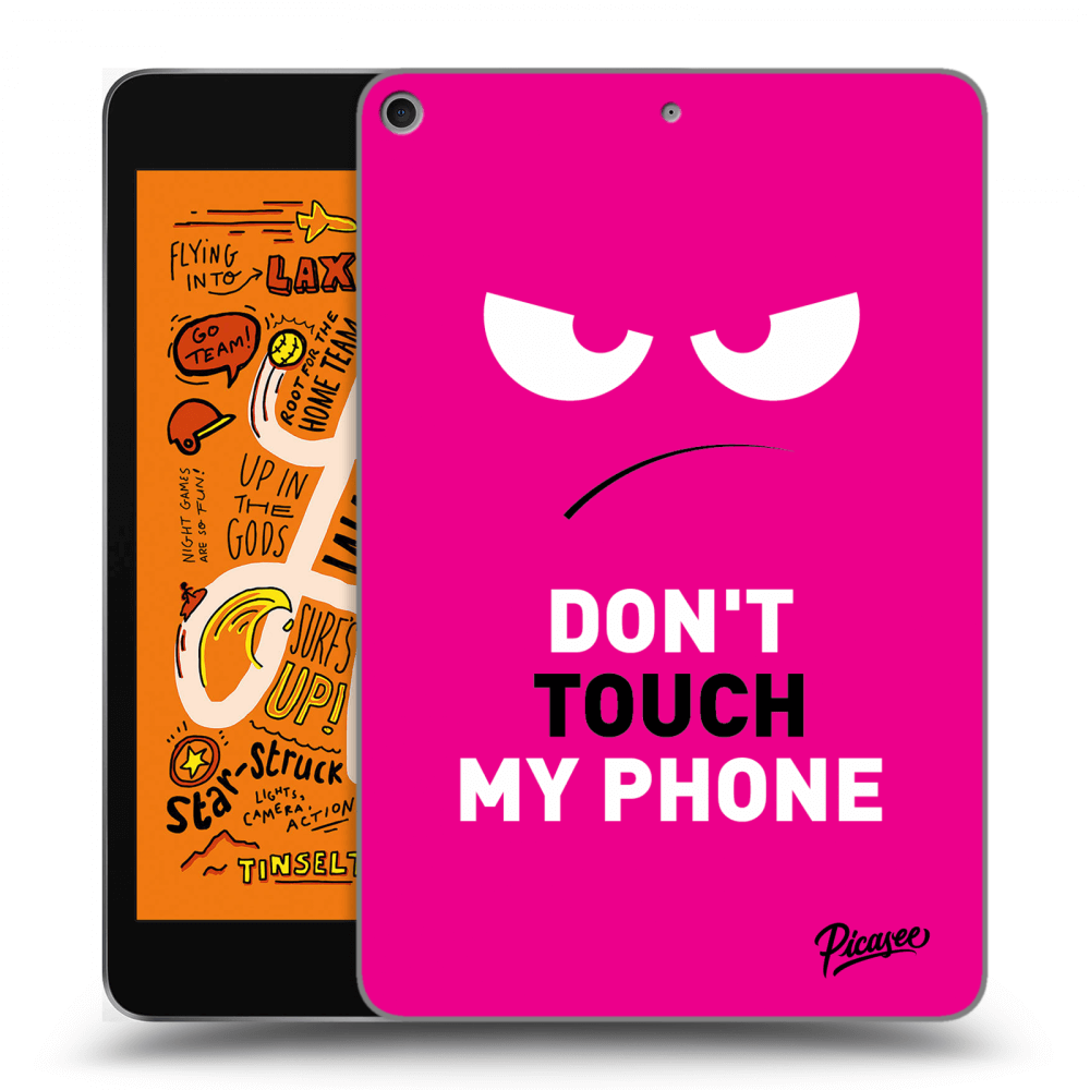 Picasee transparente Silikonhülle für Apple iPad mini 2019 (5. gen) - Angry Eyes - Pink