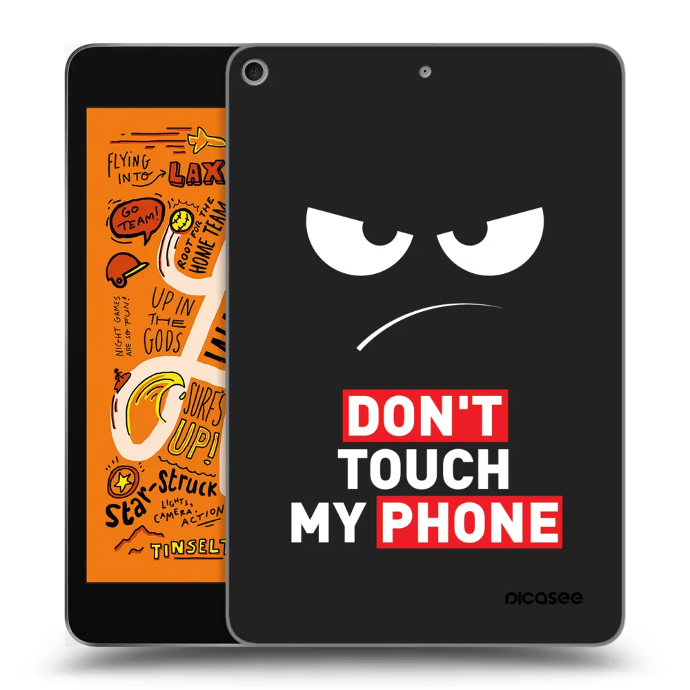 Picasee Schwarze Silikonhülle für Apple iPad mini 2019 (5. gen) - Angry Eyes - Transparent