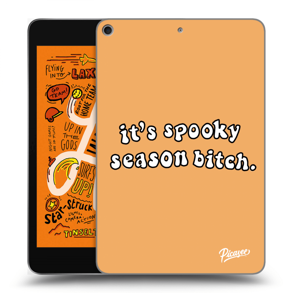 Picasee Schwarze Silikonhülle für Apple iPad mini 2019 (5. gen) - Spooky season