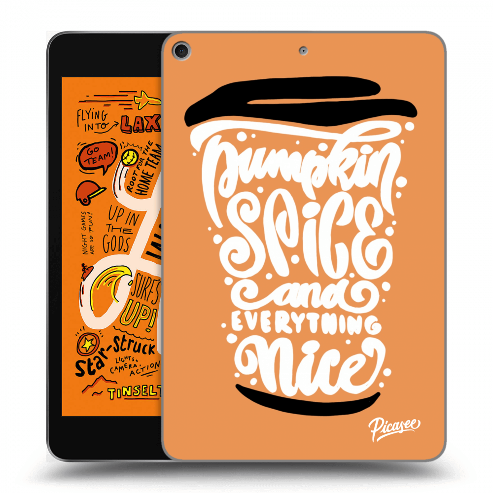 Picasee Schwarze Silikonhülle für Apple iPad mini 2019 (5. gen) - Pumpkin coffee
