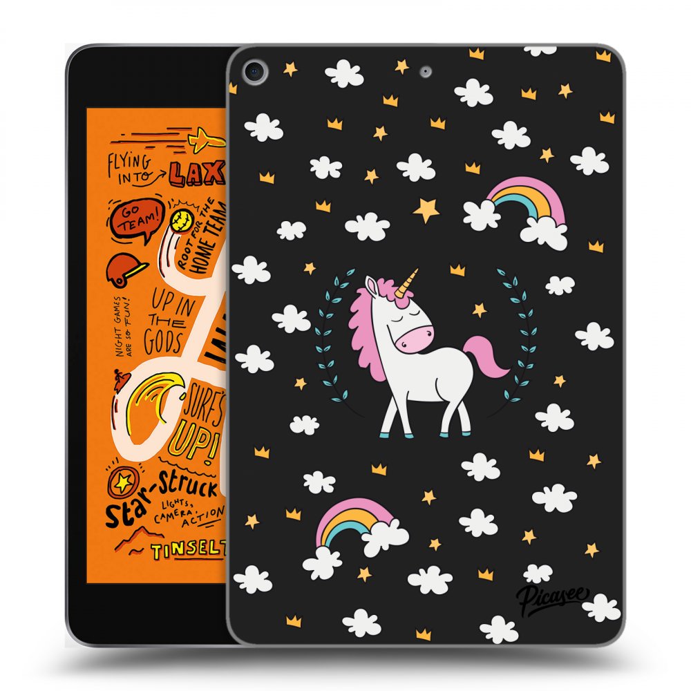 Picasee Schwarze Silikonhülle für Apple iPad mini 2019 (5. gen) - Unicorn star heaven