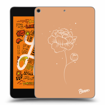 Picasee Schwarze Silikonhülle für Apple iPad mini 2019 (5. gen) - Peonies