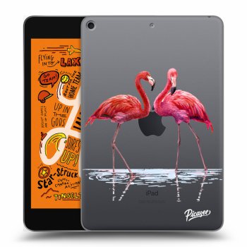 Picasee transparente Silikonhülle für Apple iPad mini 2019 (5. gen) - Flamingos couple