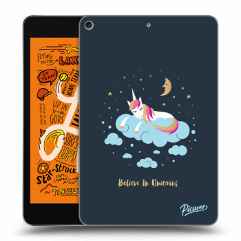 Picasee Schwarze Silikonhülle für Apple iPad mini 2019 (5. gen) - Believe In Unicorns