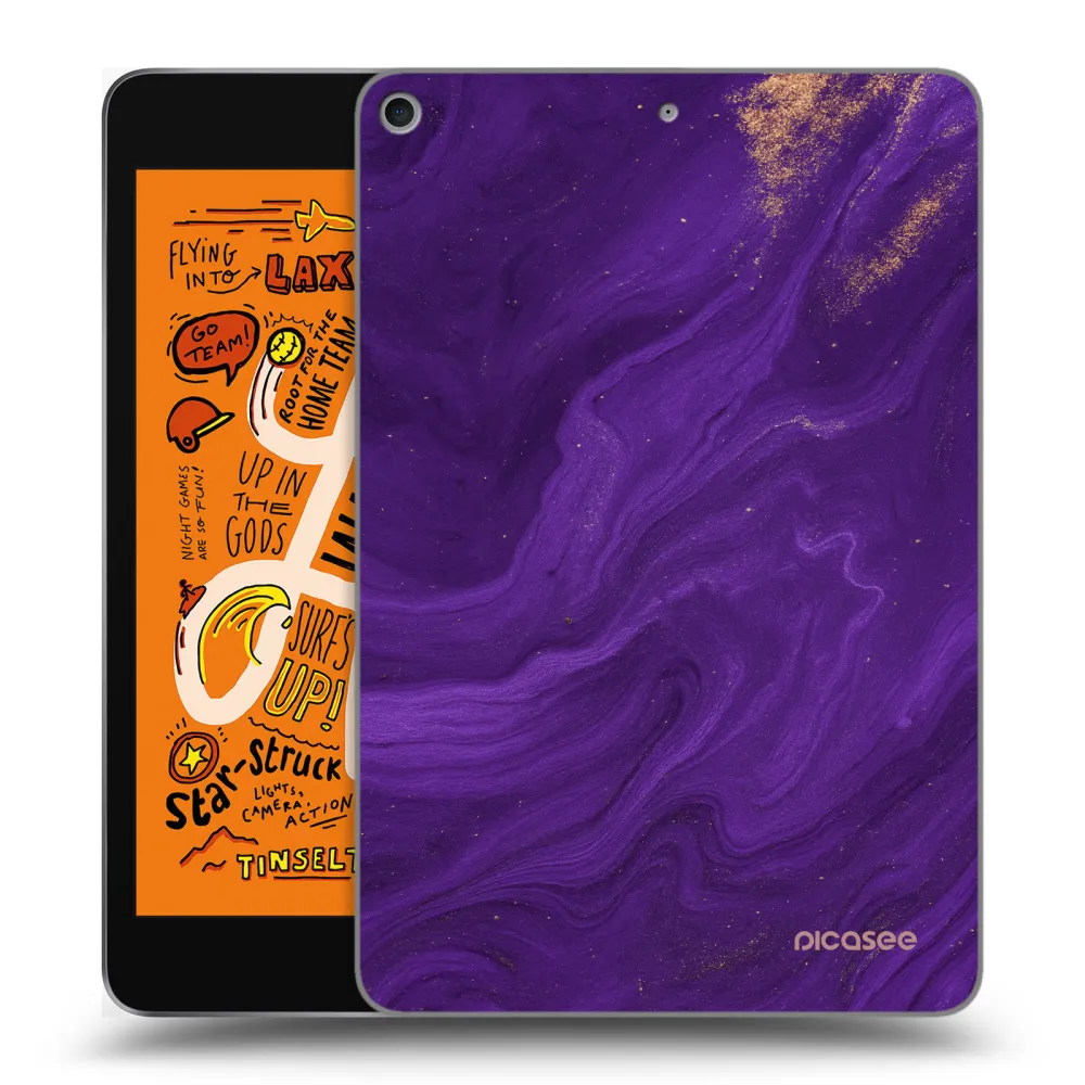 Picasee transparente Silikonhülle für Apple iPad mini 2019 (5. gen) - Purple