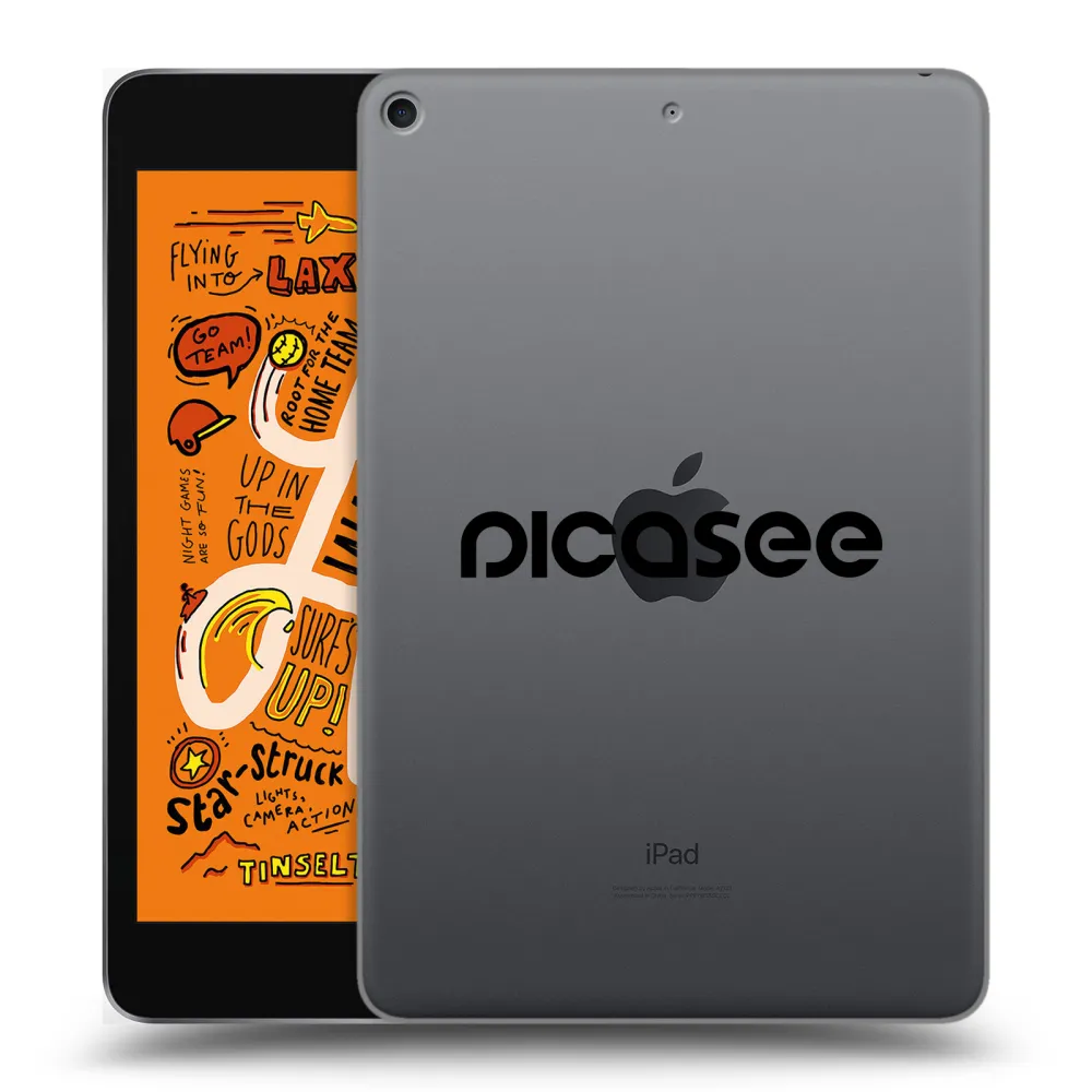 Picasee transparente Silikonhülle für Apple iPad mini 2019 (5. gen) - Picasee - new logo - black