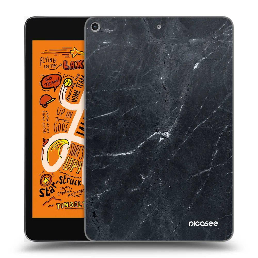 Picasee transparente Silikonhülle für Apple iPad mini 2019 (5. gen) - Black marble