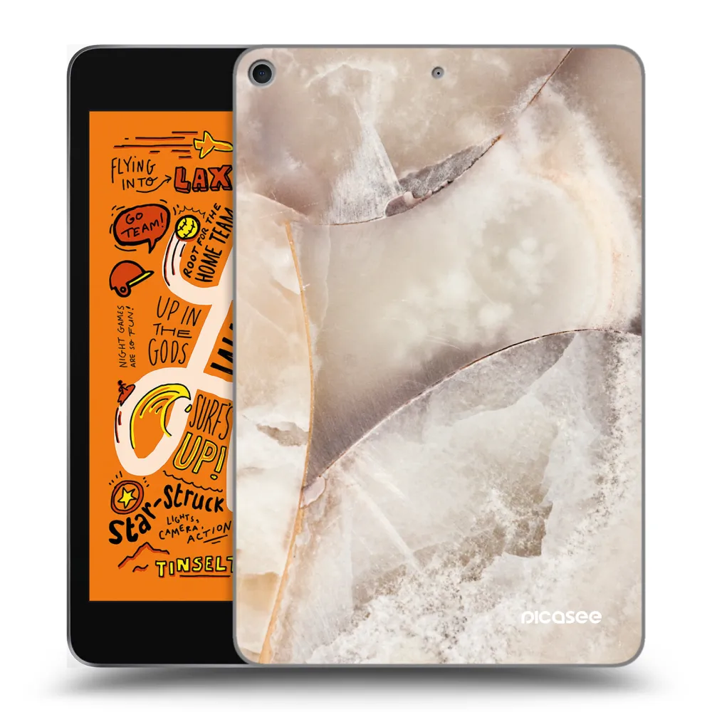 Picasee transparente Silikonhülle für Apple iPad mini 2019 (5. gen) - Cream marble