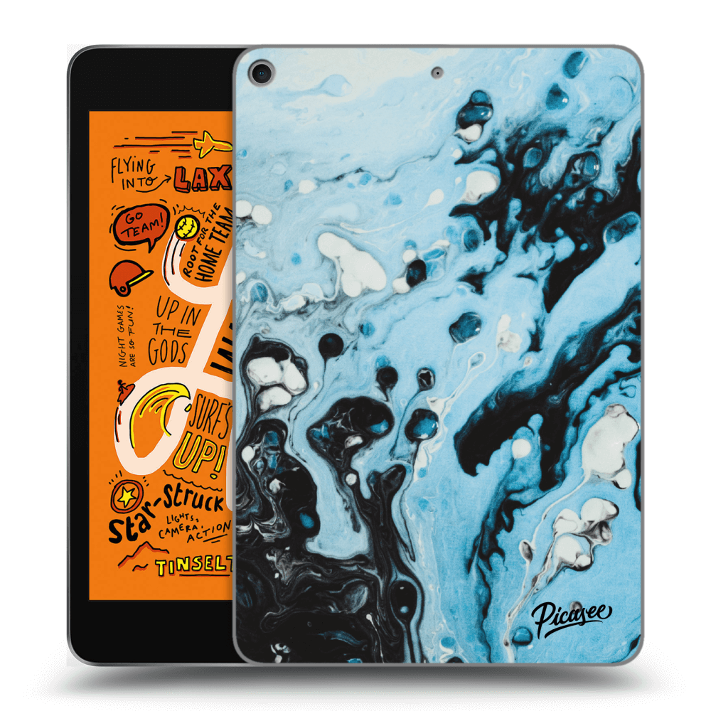Picasee Schwarze Silikonhülle für Apple iPad mini 2019 (5. gen) - Organic blue