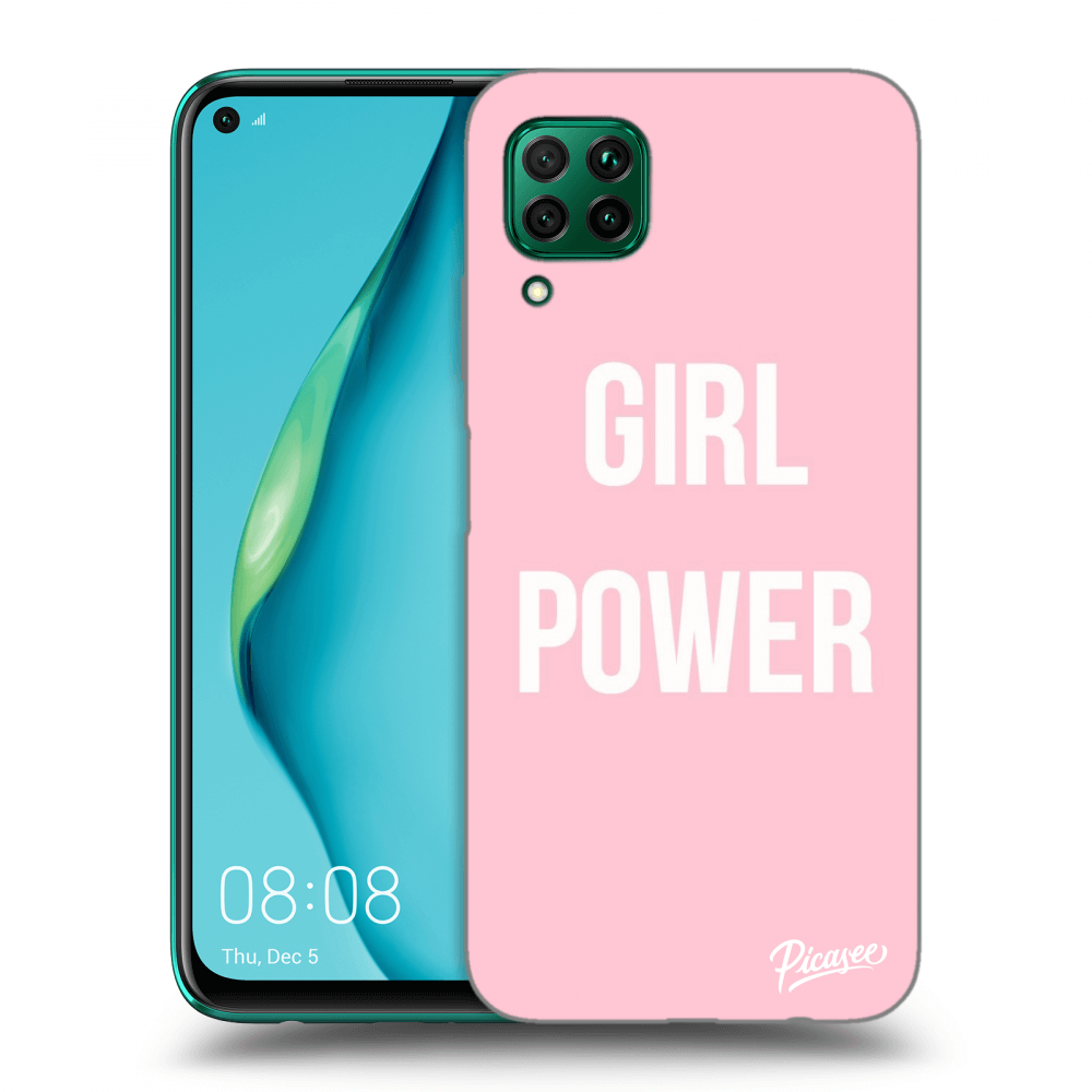 Picasee Huawei P40 Lite Hülle - Schwarzes Silikon - Girl power