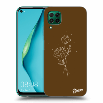 Hülle für Huawei P40 Lite - Brown flowers