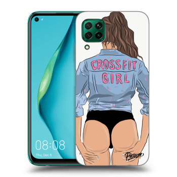 Picasee Huawei P40 Lite Hülle - Schwarzes Silikon - Crossfit girl - nickynellow