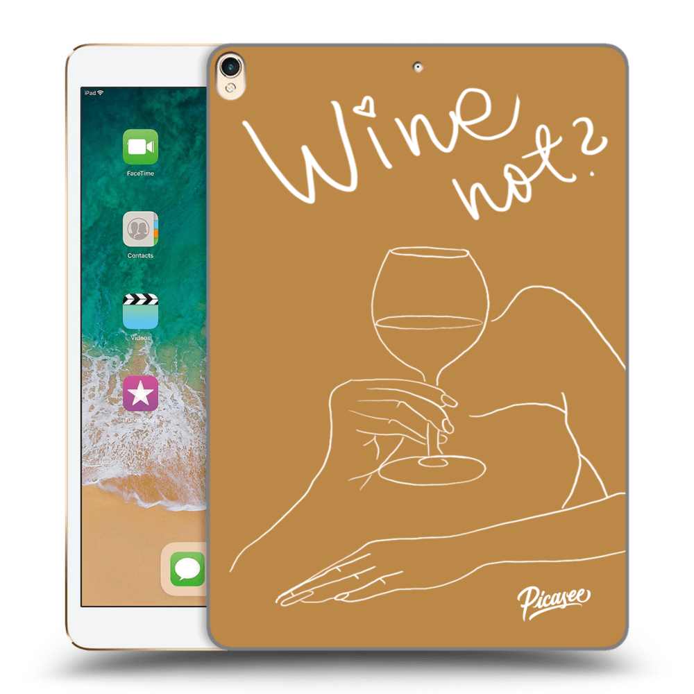 Picasee Schwarze Silikonhülle für Apple iPad Pro 10.5" 2017 (2. gen) - Wine not