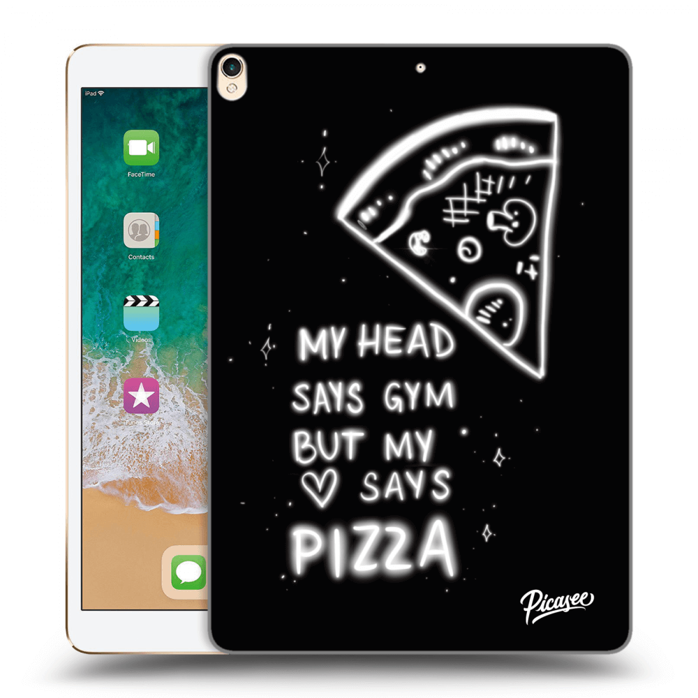 Picasee Schwarze Silikonhülle für Apple iPad Pro 10.5" 2017 (2. gen) - Pizza