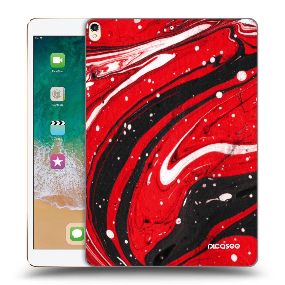 Picasee transparente Silikonhülle für Apple iPad Pro 10.5" 2017 (2. gen) - Red black