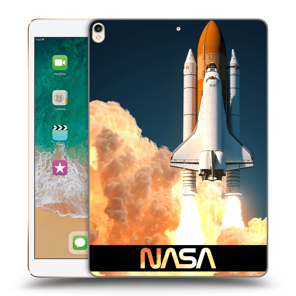 Picasee transparente Silikonhülle für Apple iPad Pro 10.5" 2017 (2. gen) - Space Shuttle