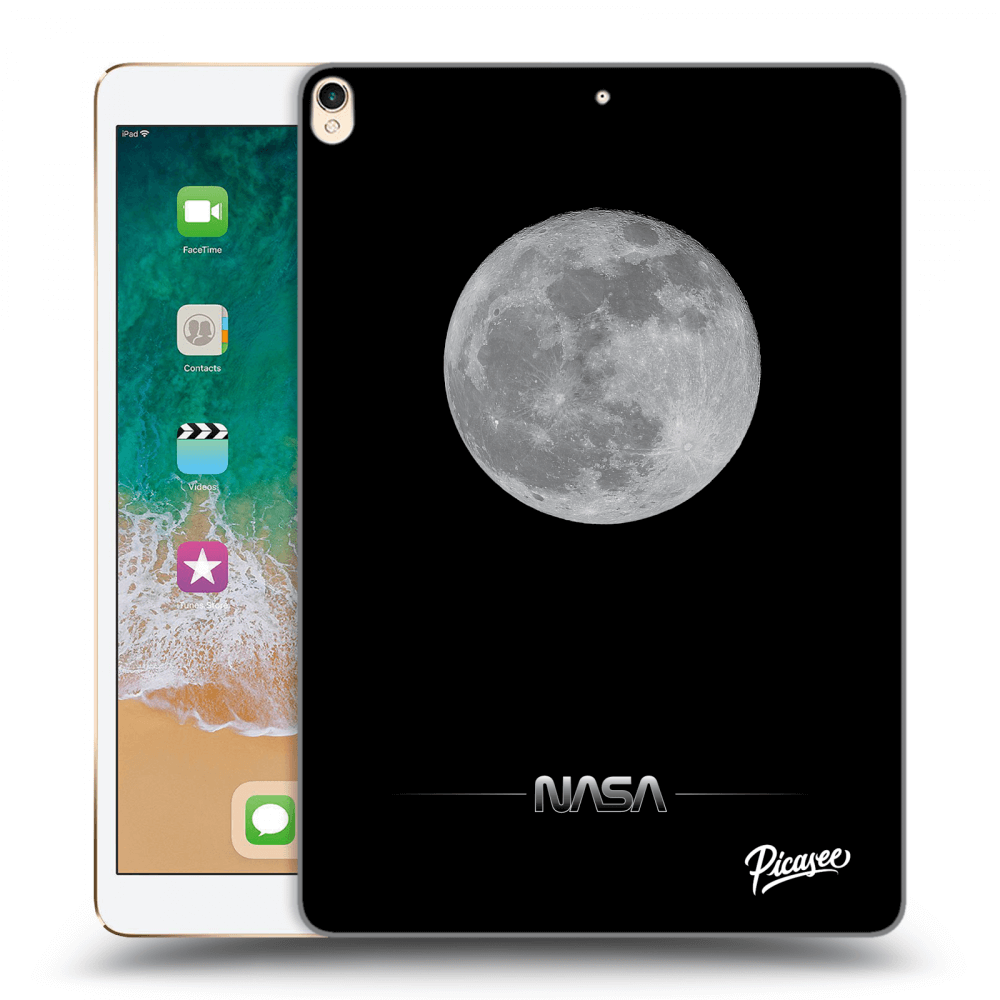 Picasee Schwarze Silikonhülle für Apple iPad Pro 10.5" 2017 (2. gen) - Moon Minimal